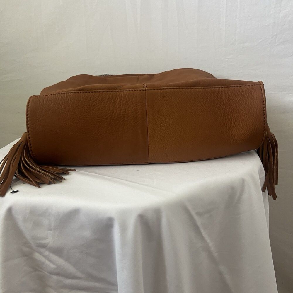 Italian Leather Brown Purse Boho Western Tassel Festival Hippie Rustic Artisan - Picture 9 of 12